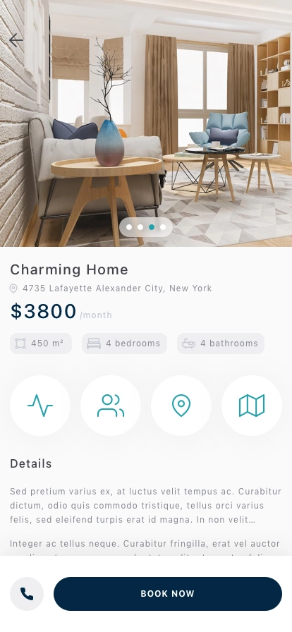 Property Listings Mobile App UI Kit - Screenshot 5