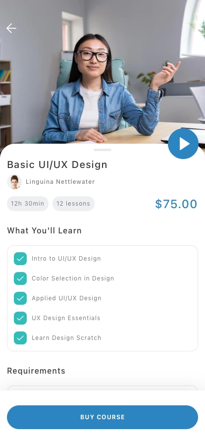Study & Course Mobile App UI Kit - Screenshot 3