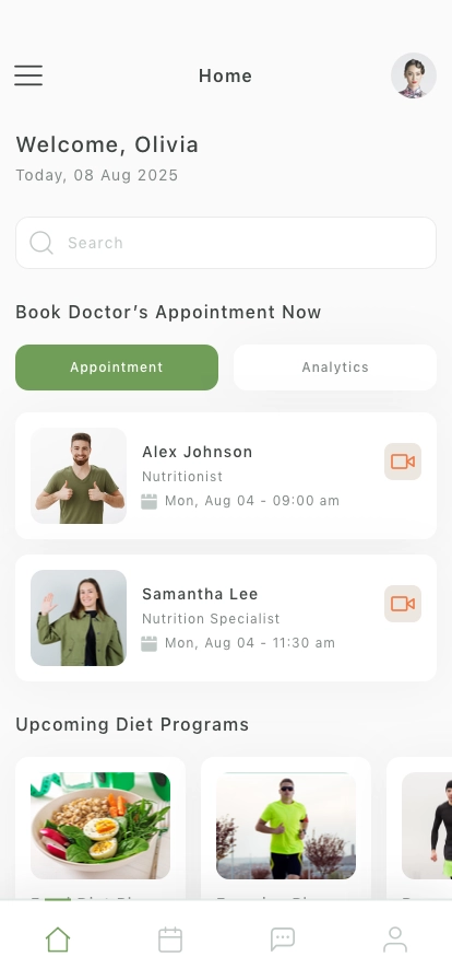 Daily Nutrition Habits Mobile App UI Kit - Screenshot 1