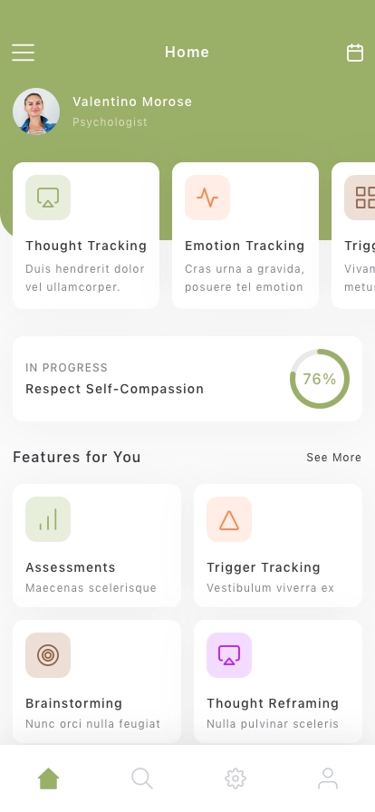 Mindcare Mobile App UI Kit - Screenshot 1