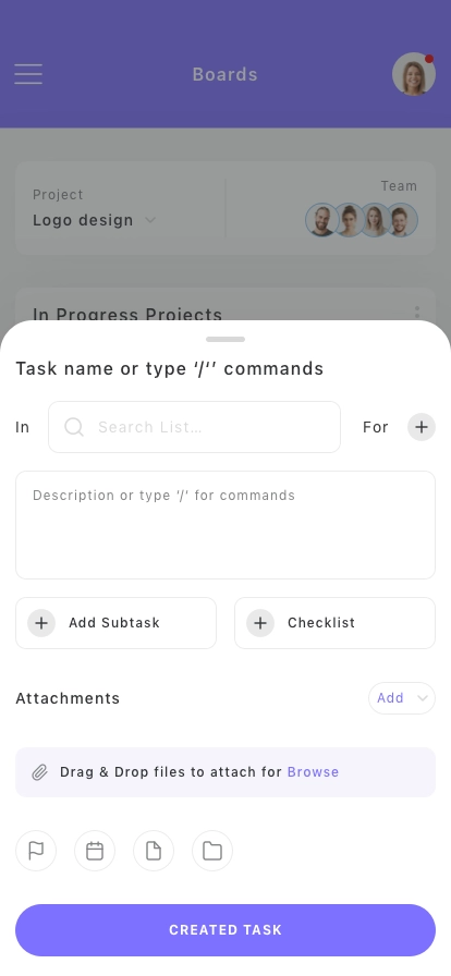 Task & Work Management Mobile App UI Kit - Screenshot 3