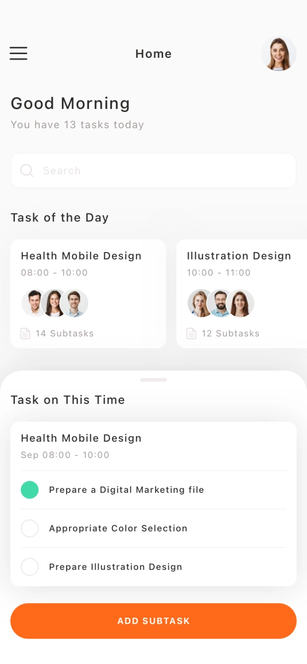 Task Manager Mobile App UI Kit - Screenshot 1