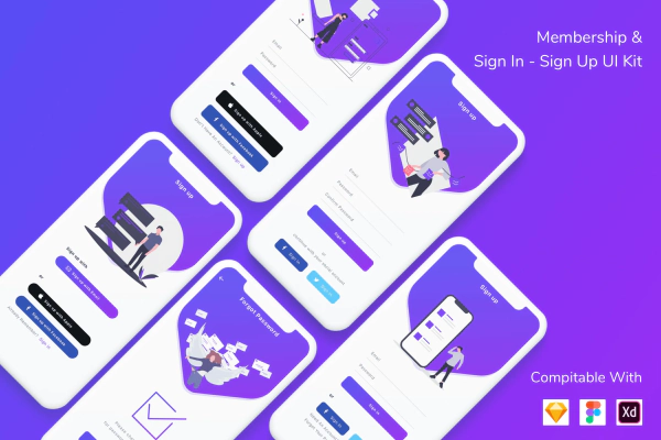 Membership & Sign In - Sign Up UI Kit v5