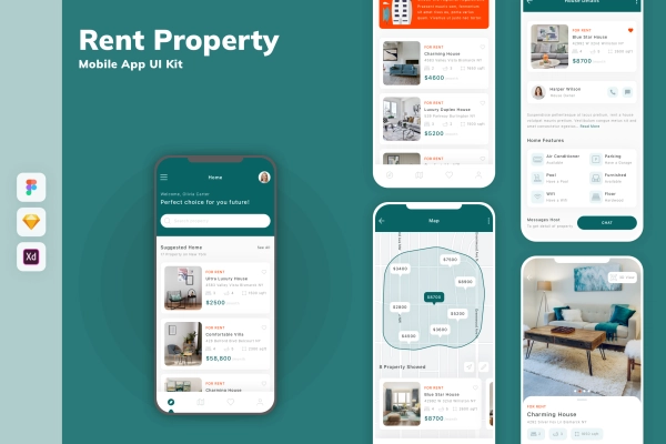 Rent Property Mobile App UI Kit