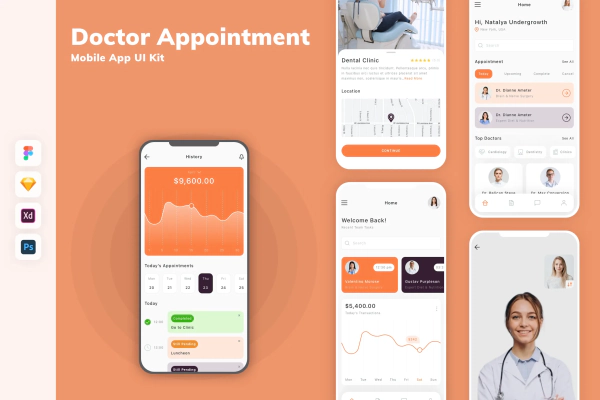 Doctor Appointment Mobile App UI Kit