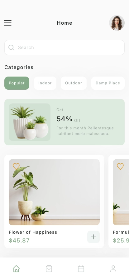 Plant Shop Mobile App UI Kit - Screenshot 1