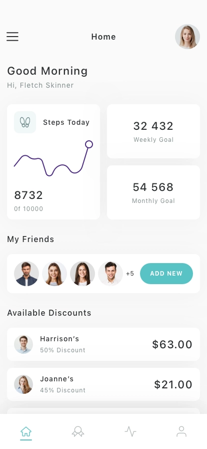 Walking Mobile App UI Kit - Screenshot 1