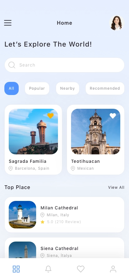 Travel Planner Mobile App UI Kit - Screenshot 1