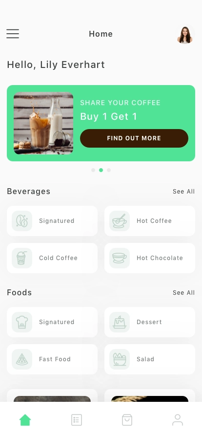 Coffee Delivery Mobile App UI Kit - Screenshot 1