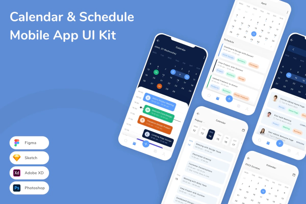Calendar & Schedule Mobile App UI Kit