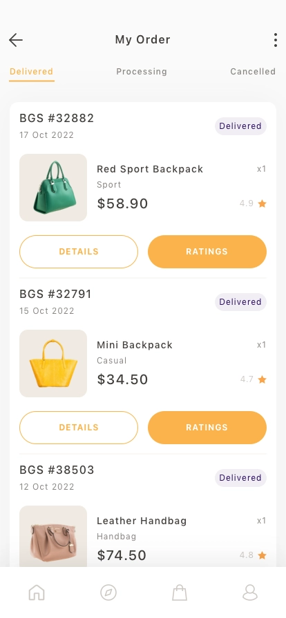 Bag Store Mobile App UI Kit - Screenshot 5