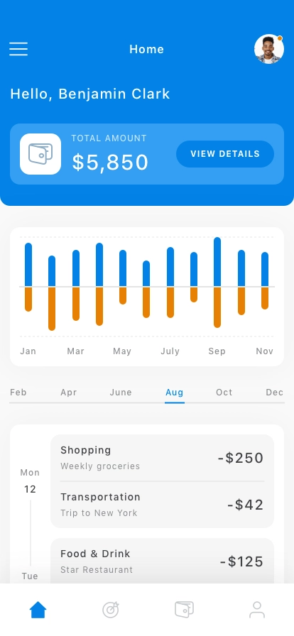Expense Manager Mobile App UI Kit - Screenshot 3