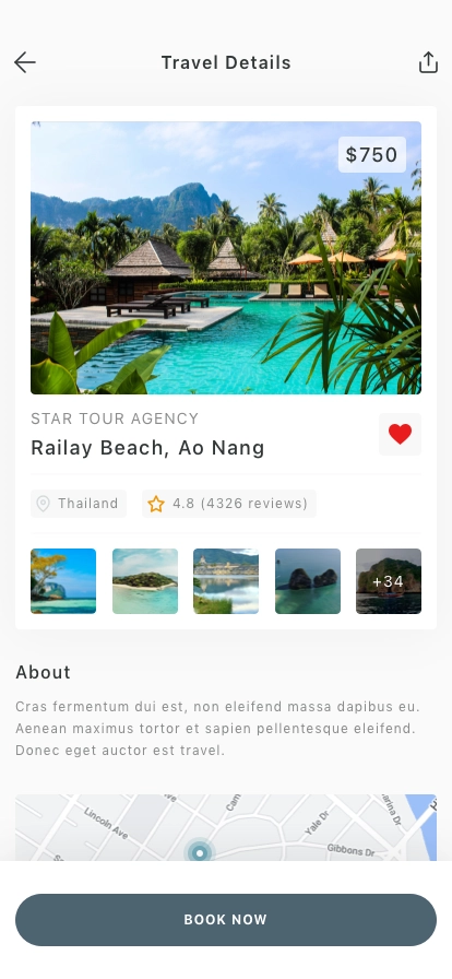 Travel Location Mobile App UI Kit - Screenshot 2
