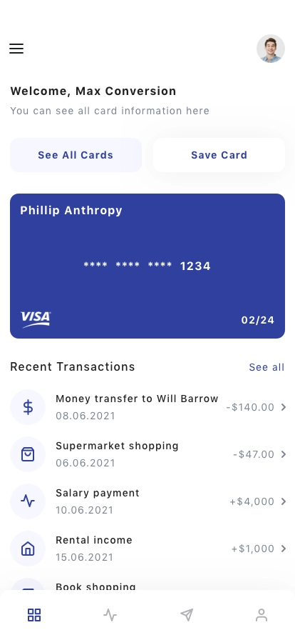 Money Transfer & Fintech Mobile App UI Kit - Screenshot 1