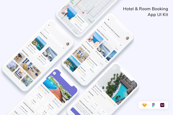 Hotel & Room Booking App UI Kit