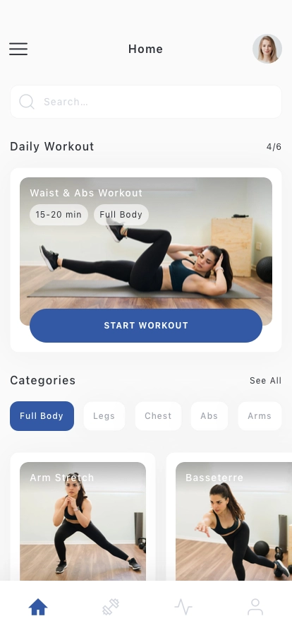 Exercise & Fitness Mobile App UI Kit - Screenshot 3
