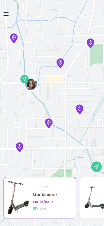 Map & Navigate Mobile App UI Kit - Screenshot 3