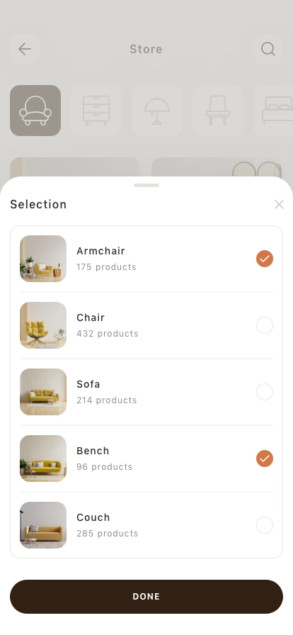 Furniture Store Mobile App UI Kit - Screenshot 2