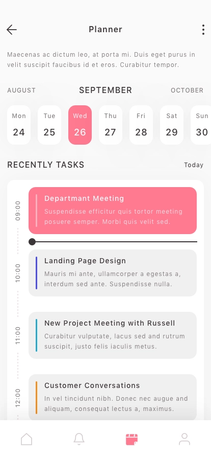 Planning Calendar Mobile App UI Kit - Screenshot 5