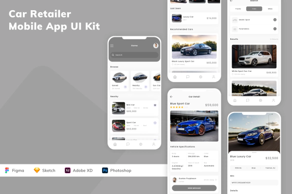 Car Retailer Mobile App UI Kit