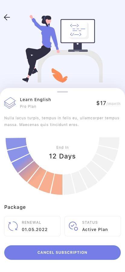 Subscription Manager App UI Kit - Screenshot 5