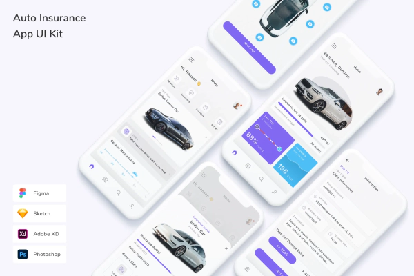 Auto Insurance App UI Kit