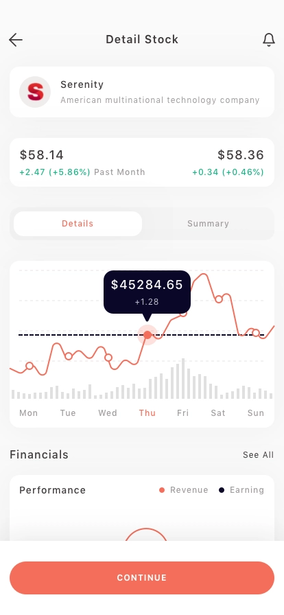 Stock Market Mobile App UI Kit - Screenshot 3