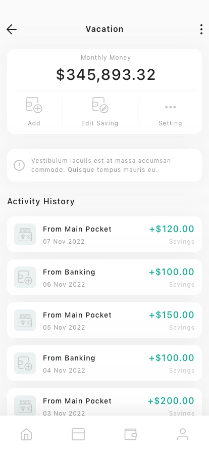 Banking & Wallet Mobile App UI Kit - Screenshot 5