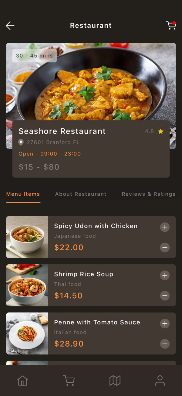 Fast Food Delivery Mobile App UI Kit - Screenshot 3