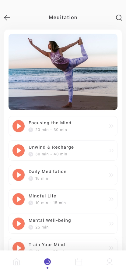 Yoga & Meditation Mobile App UI Kit - Screenshot 4