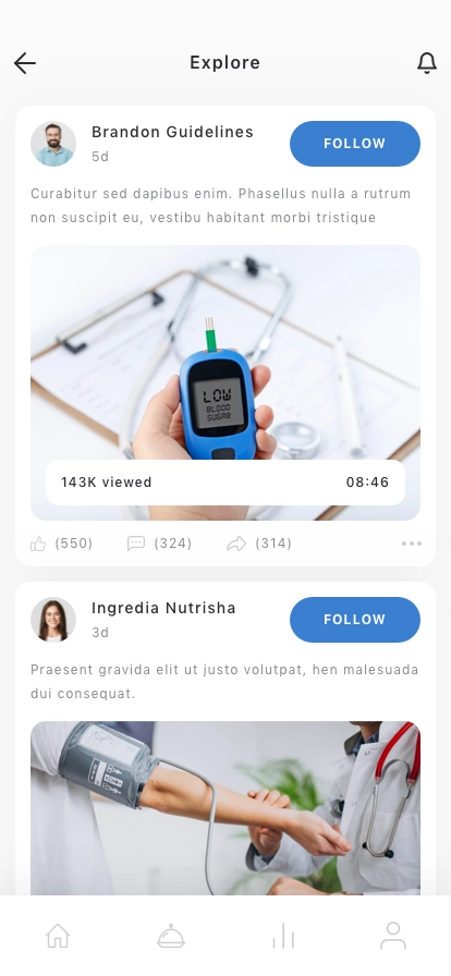 Diabetes Management Mobile App UI Kit - Screenshot 5