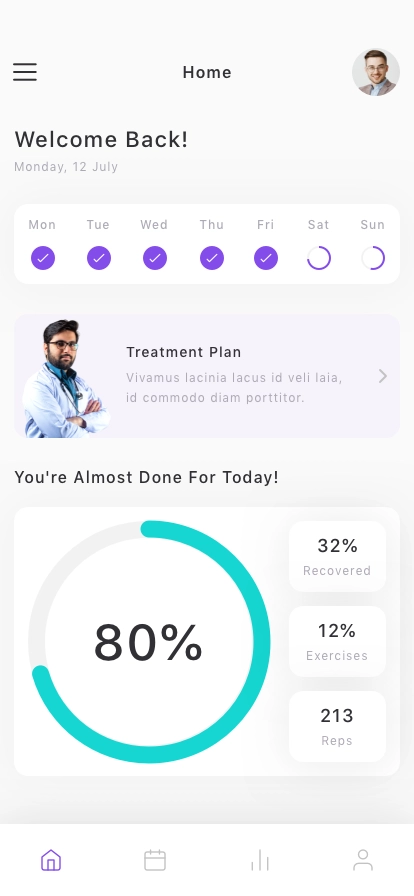 Physical Therapy Mobile App UI Kit - Screenshot 3