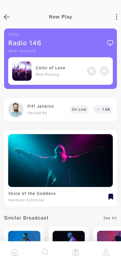 Music & Radio Player Mobile App UI Kit - Screenshot 3