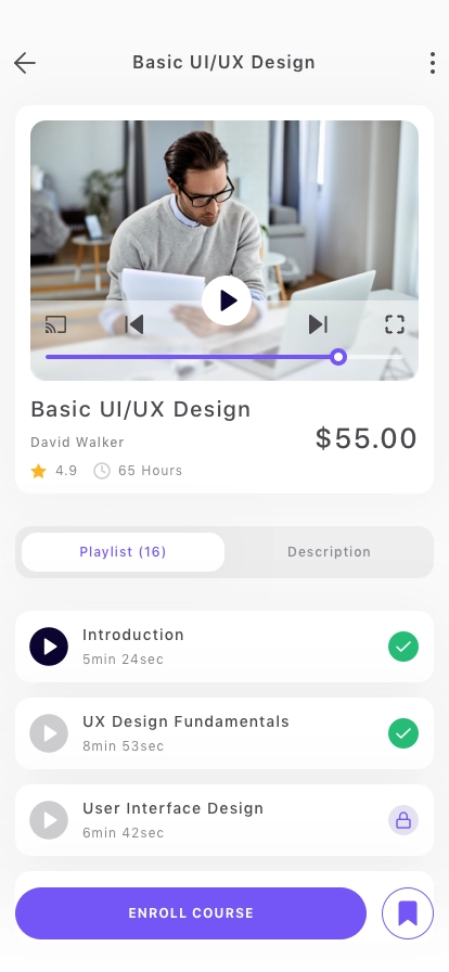 Learning Mobile App UI Kit - Screenshot 3