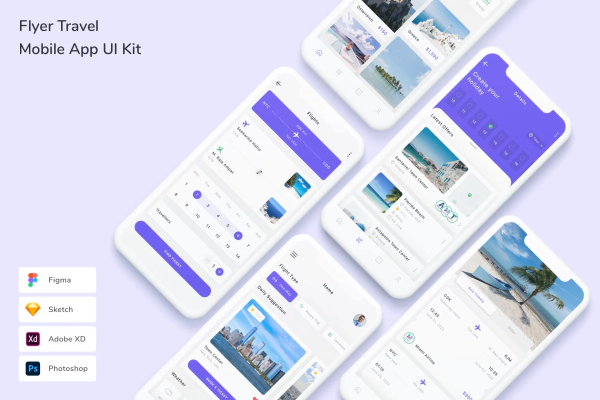 Flyer Travel Mobile App UI Kit