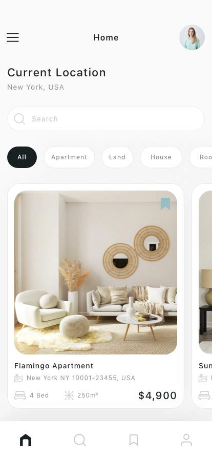 Rental Property Mobile App UI Kit - Screenshot 1