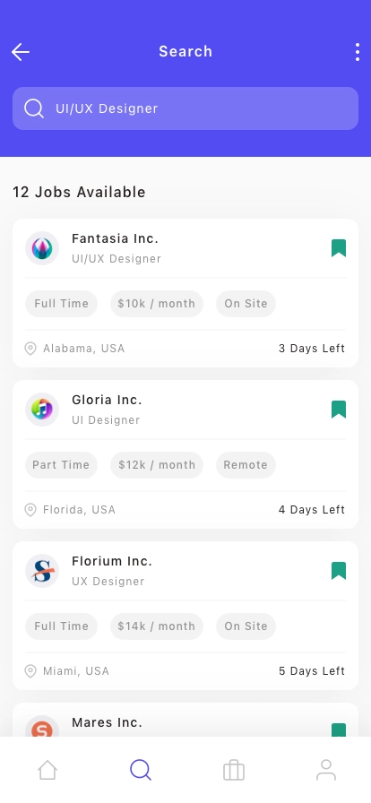 Job Finder Mobile App UI Kit - Screenshot 5