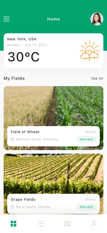 Farm & Agriculture Managing Mobile App UI Kit - Screenshot 1