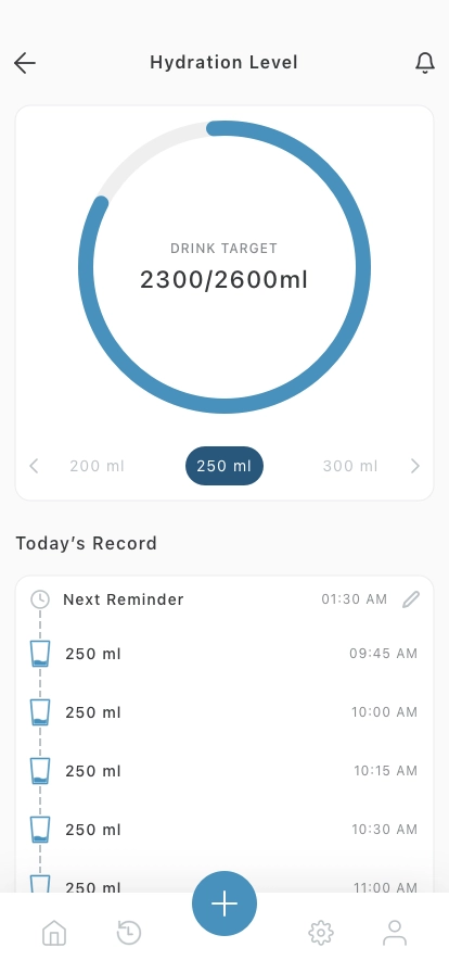 Hydration Reminder Mobile App UI Kit - Screenshot 2
