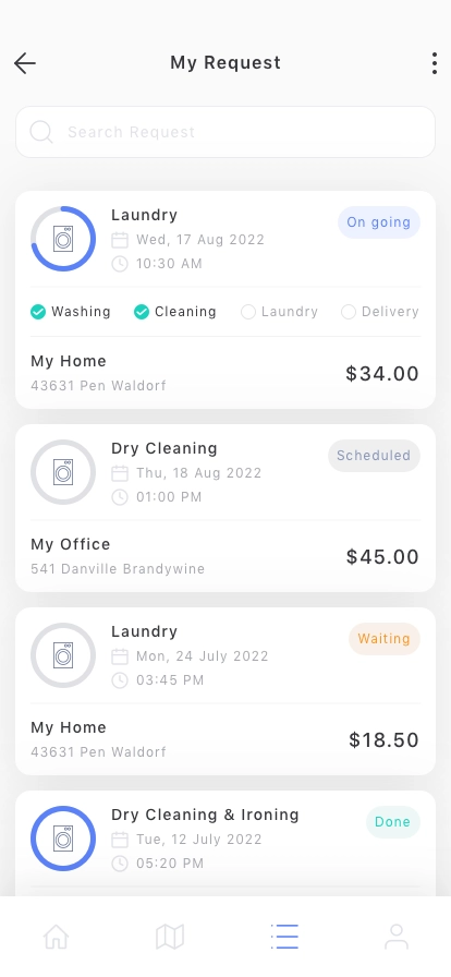 Laundry Mobile App UI Kit - Screenshot 4