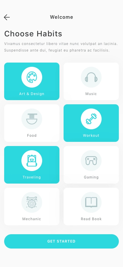 Habit Tracker Mobile App UI Kit - Screenshot 1
