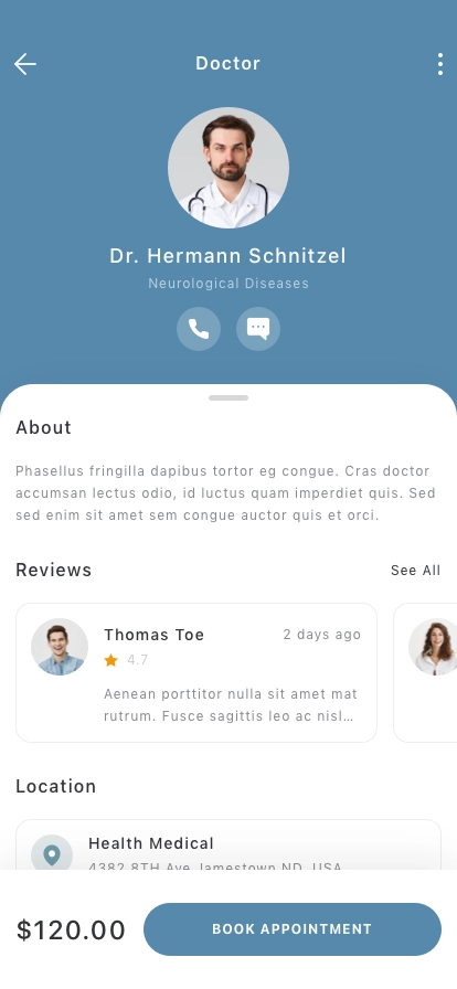 Medical Care Mobile App UI Kit - Screenshot 3