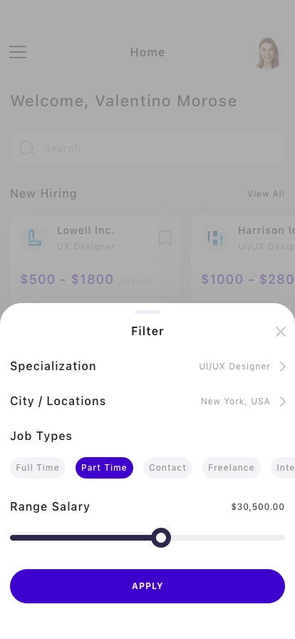 Job Finder Mobile App UI Kit - Screenshot 2