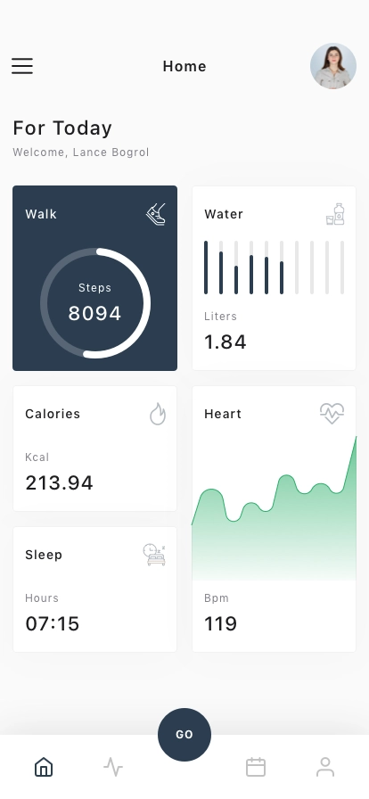 Body Activity Tracker Mobile App UI Kit - Screenshot 2