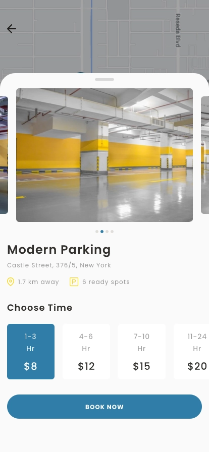 Find Parking Space Mobile App UI Kit - Screenshot 4