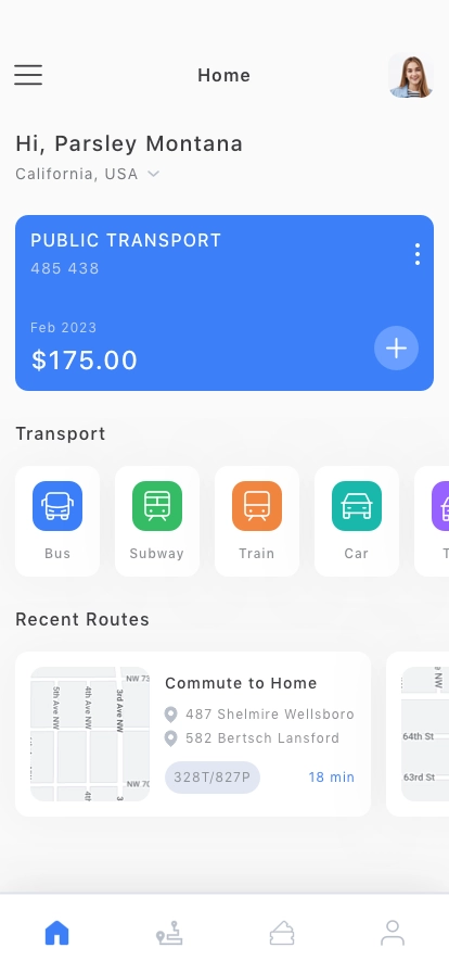 Public Transport Mobile App UI Kit - Screenshot 1