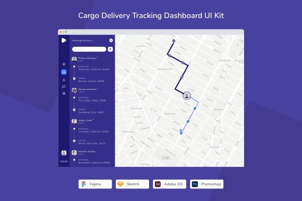 Cargo Delivery Tracking Dashboard UI Kit