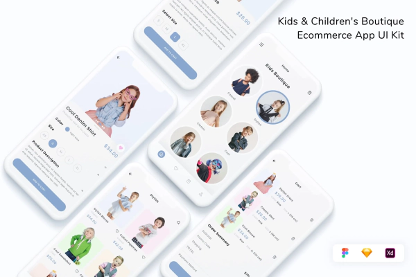 Kids & Children's Boutique Ecommerce App UI Kit