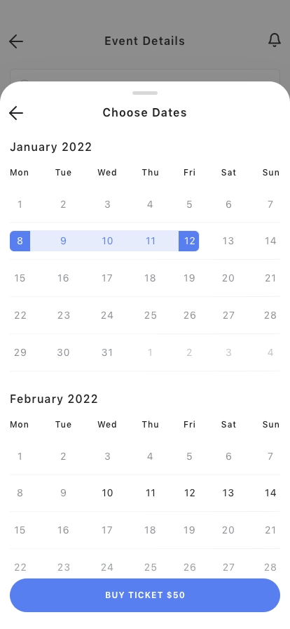 Event Finder Mobile App UI Kit - Screenshot 4