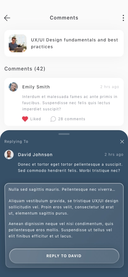 Social Blogging Platform Mobile App UI Kit - Screenshot 5
